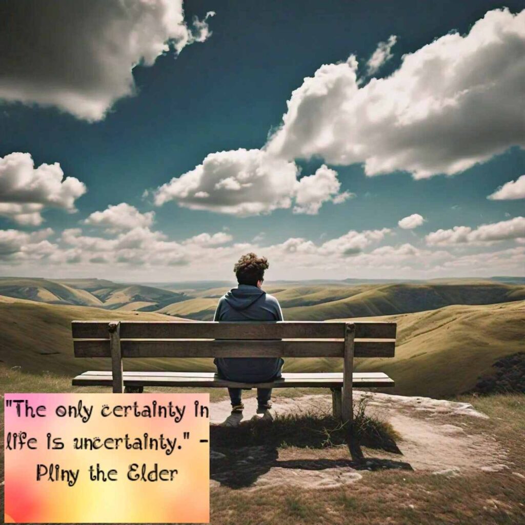 "The only certainty in life is uncertainty." –  Pliny the Elder