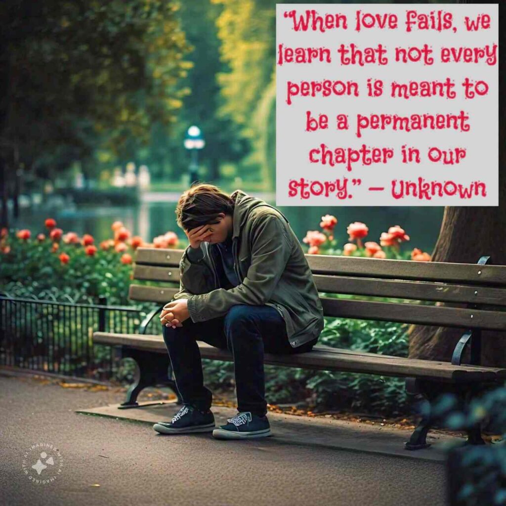 “When love fails, we learn that not every person is meant to be a permanent chapter in our story.” — Unknown