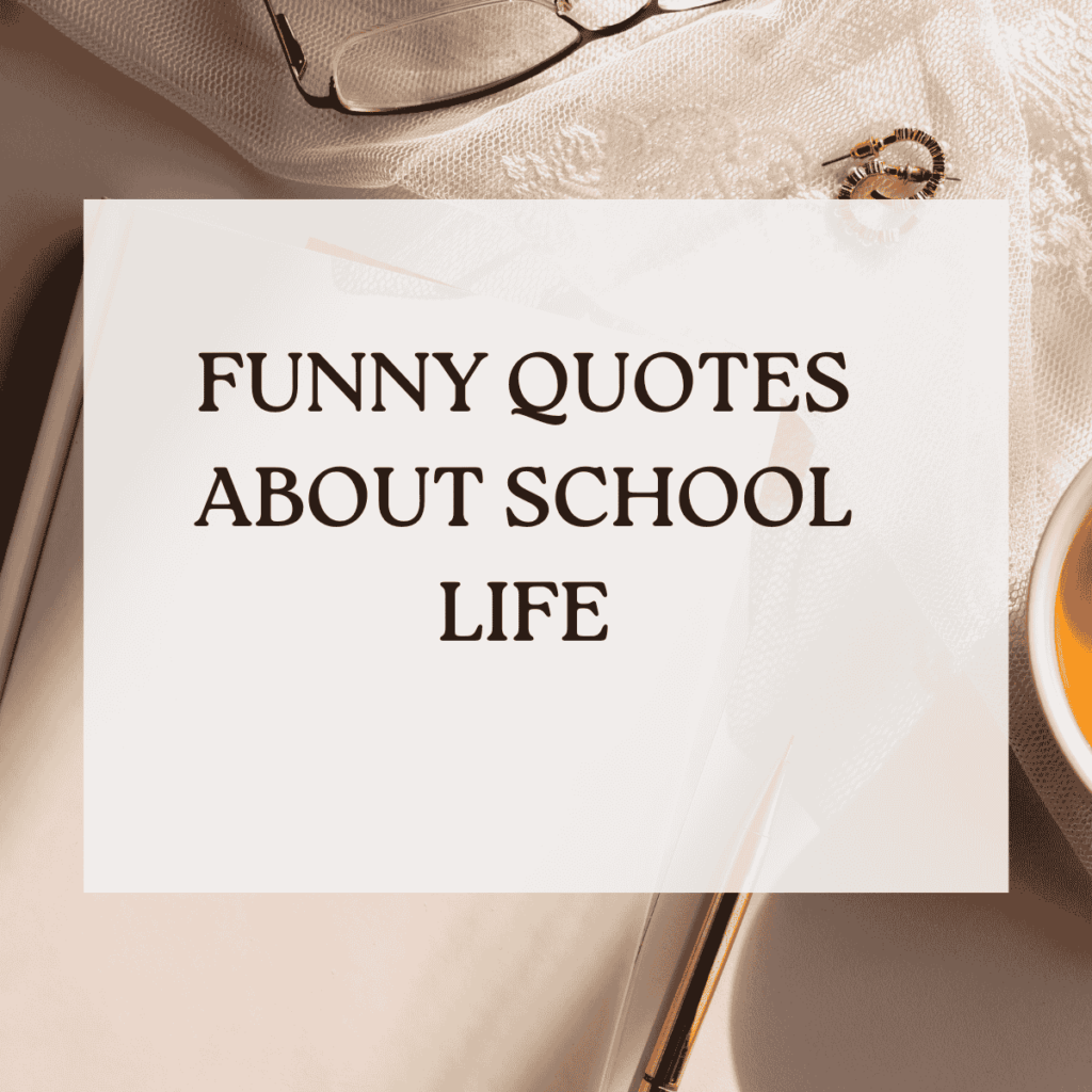 Funny Quotes about School Life