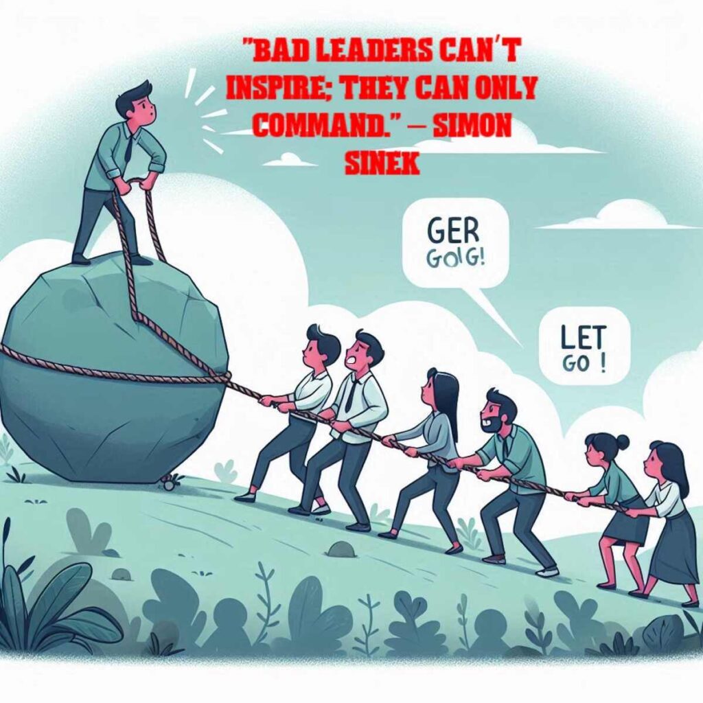 "Bad leaders can’t inspire; they can only command." – Simon Sinek