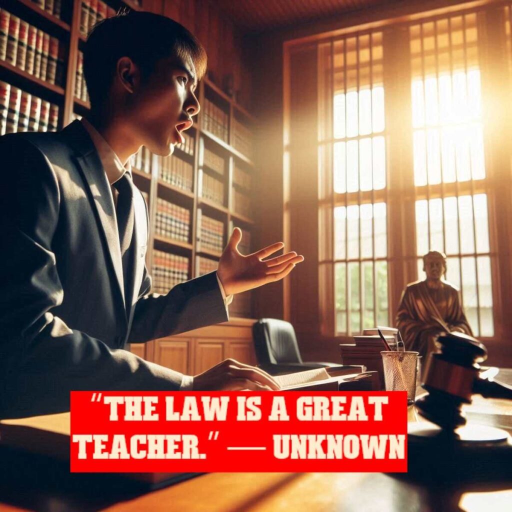 “The law is a great teacher.” — Unknown