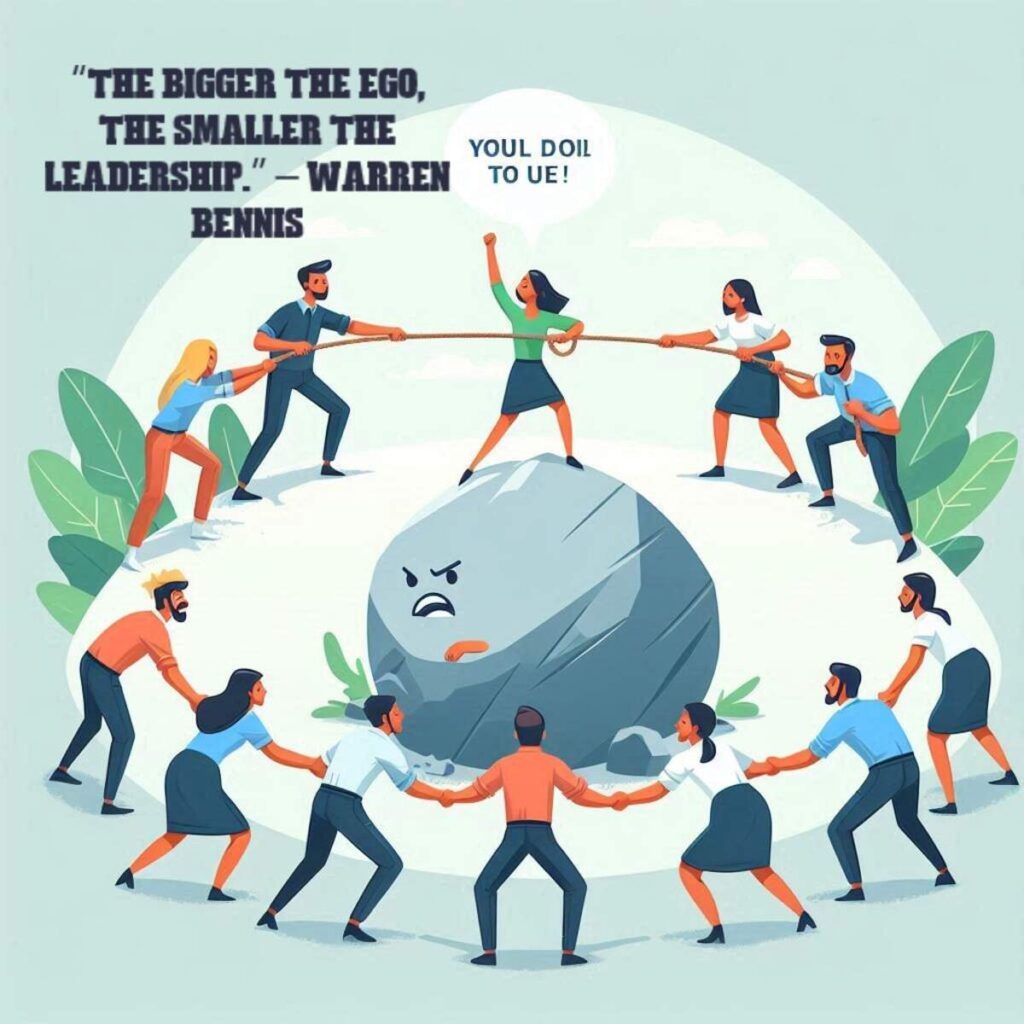 “The bigger the ego, the smaller the leadership.” – Warren Bennis
