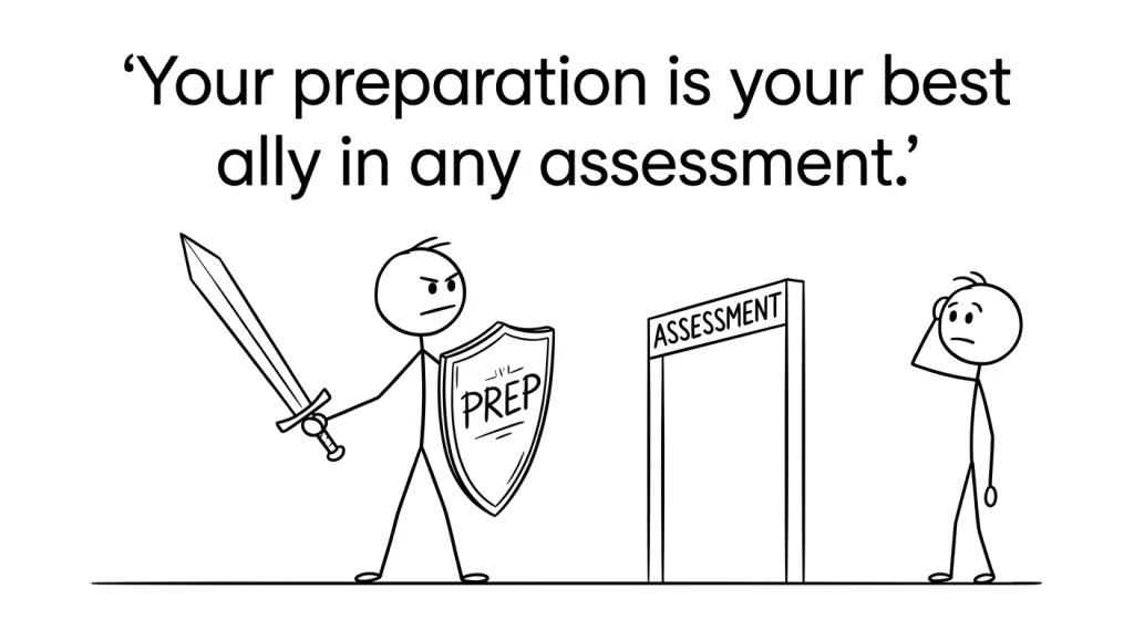 "Your preparation is your best ally in any assessment." - Unknown author
