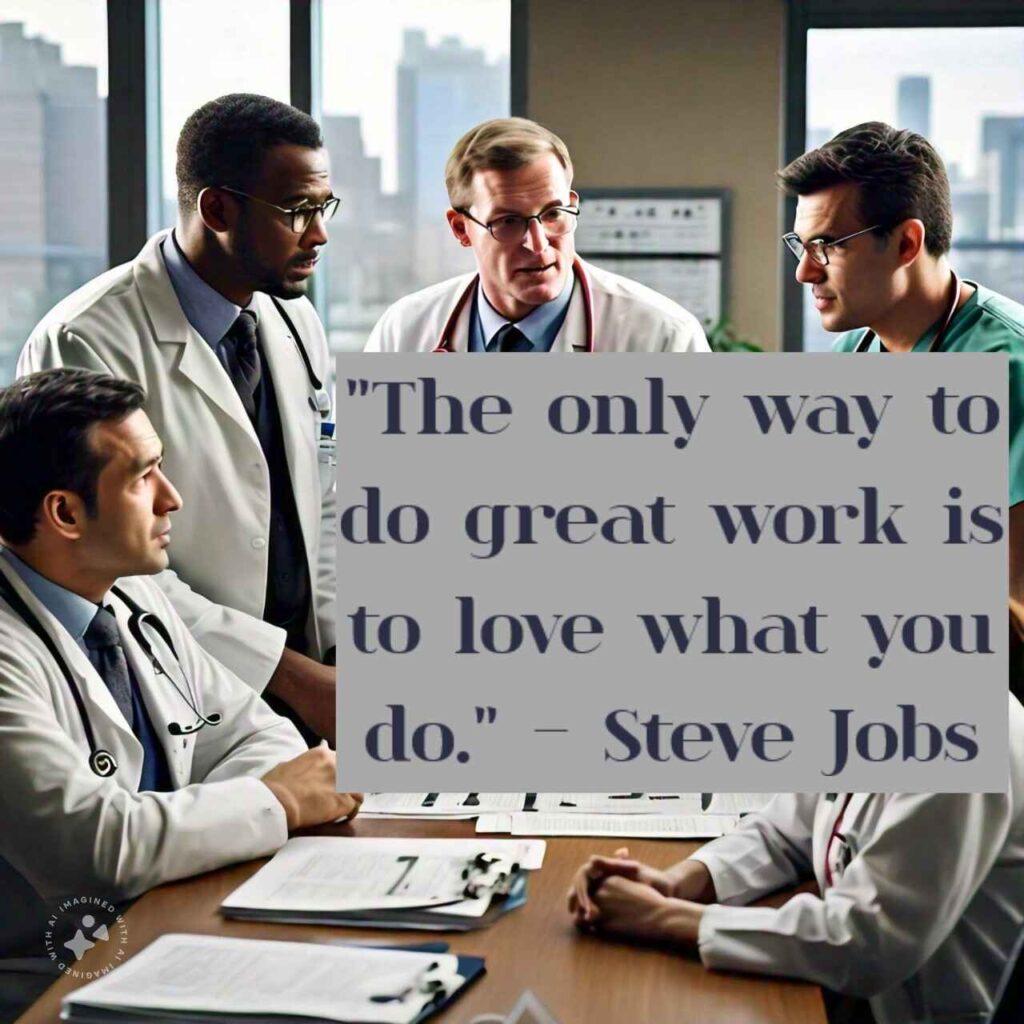 "The only way to do great work is to love what you do." - Steve Jobs