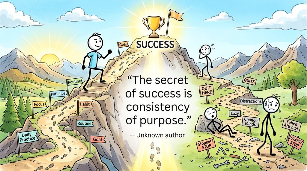 “The secret of success is consistency of purpose.” — Unknown author