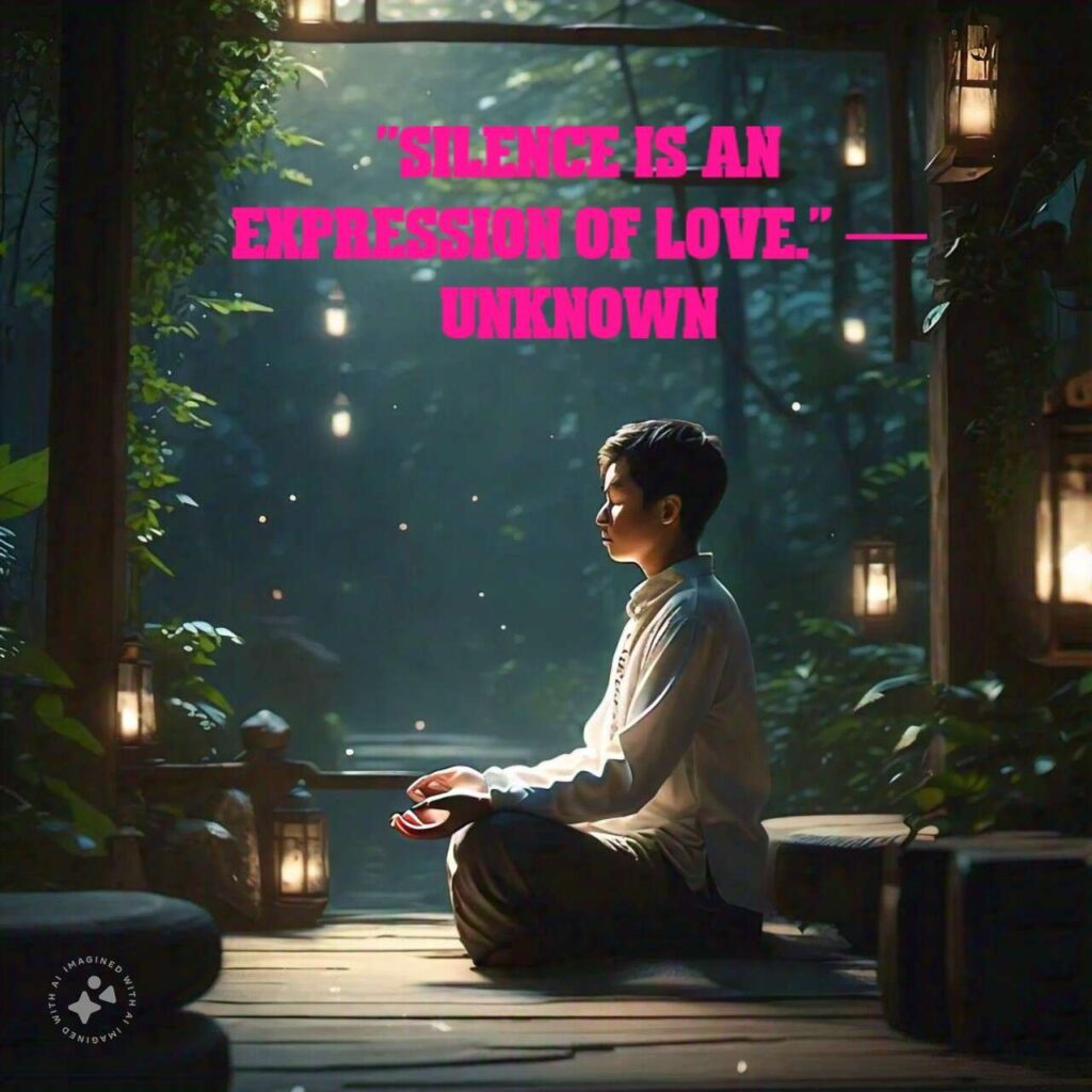 "Silence is an expression of love." — Unknown