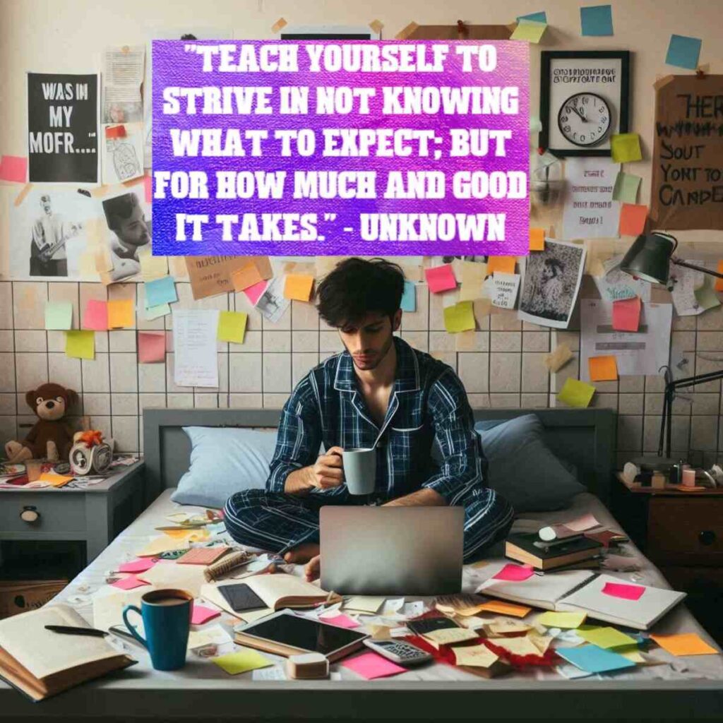 "Teach yourself to strive in not knowing what to expect; but for how much and good it takes." - Unknown
