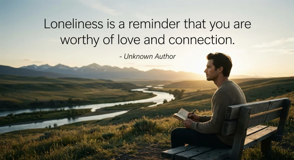 "Loneliness is a reminder that you are worthy of love and connection." - Unknown Author
