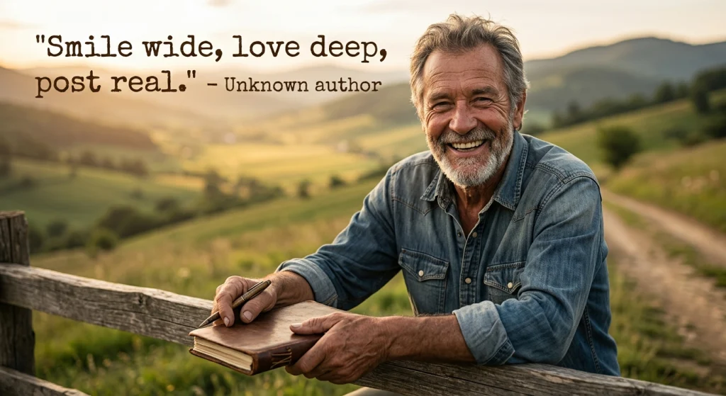 "Smile wide, love deep, post real. " - Unknown author